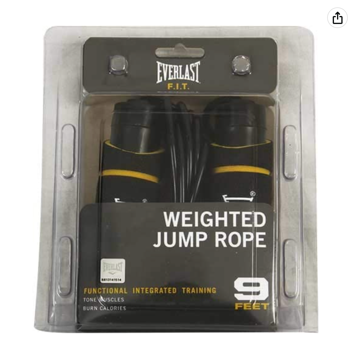 Everlast Evergrip Weighted Jump Rope (Black)