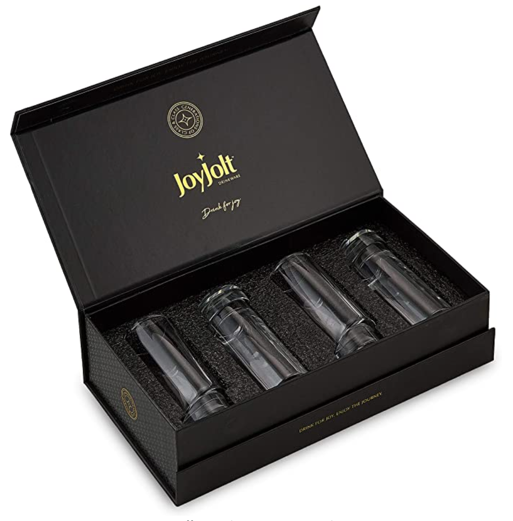 JoyJolt Aqua Vitae Shot Glass Set of 4