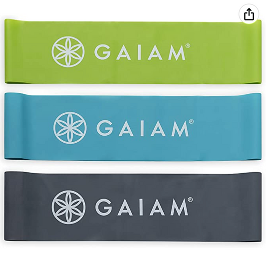 Gaiam Restore Mini Band Kit, Set of 3, Light, Medium, Heavy