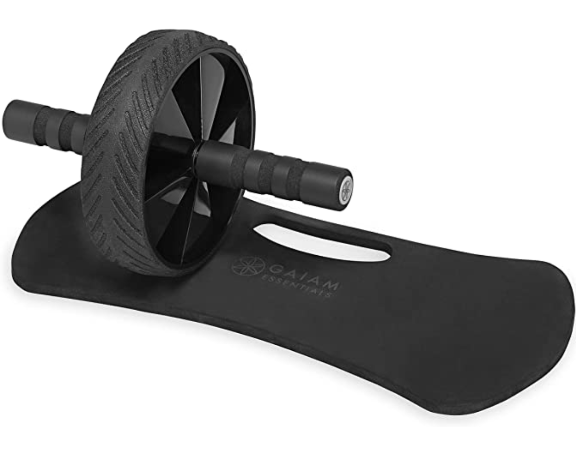 Gaiam Essentials Ab Roller Wheel + Knee Pad, Abs Exercise Equipment