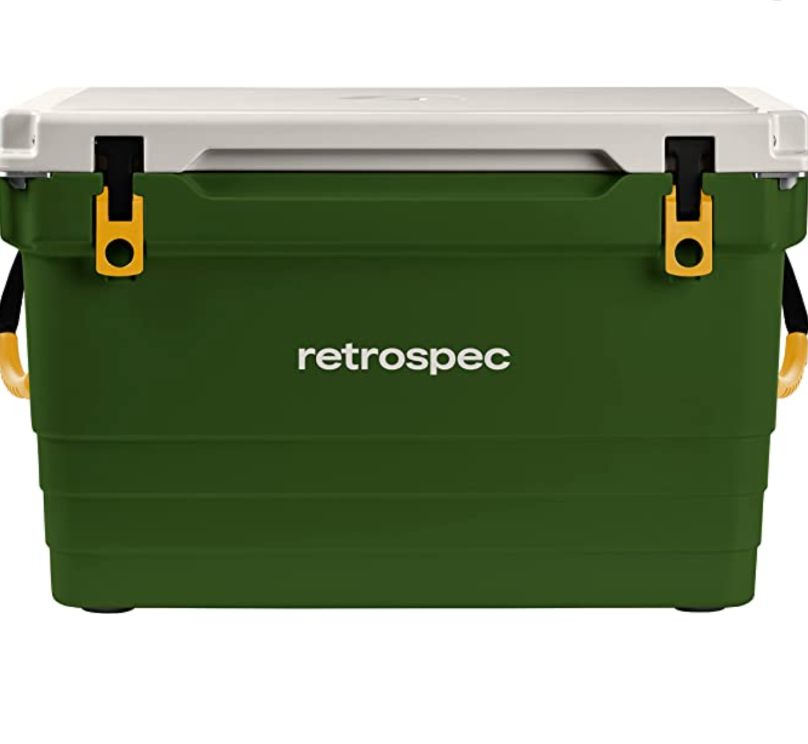 Retrospec Palisade Rotomolded Cooler - Fully Insulated Portable Ice Chest with Built in Bottle Opener