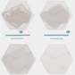 Sweese Hexagon Marble Absorbent Coaster Sets of 6