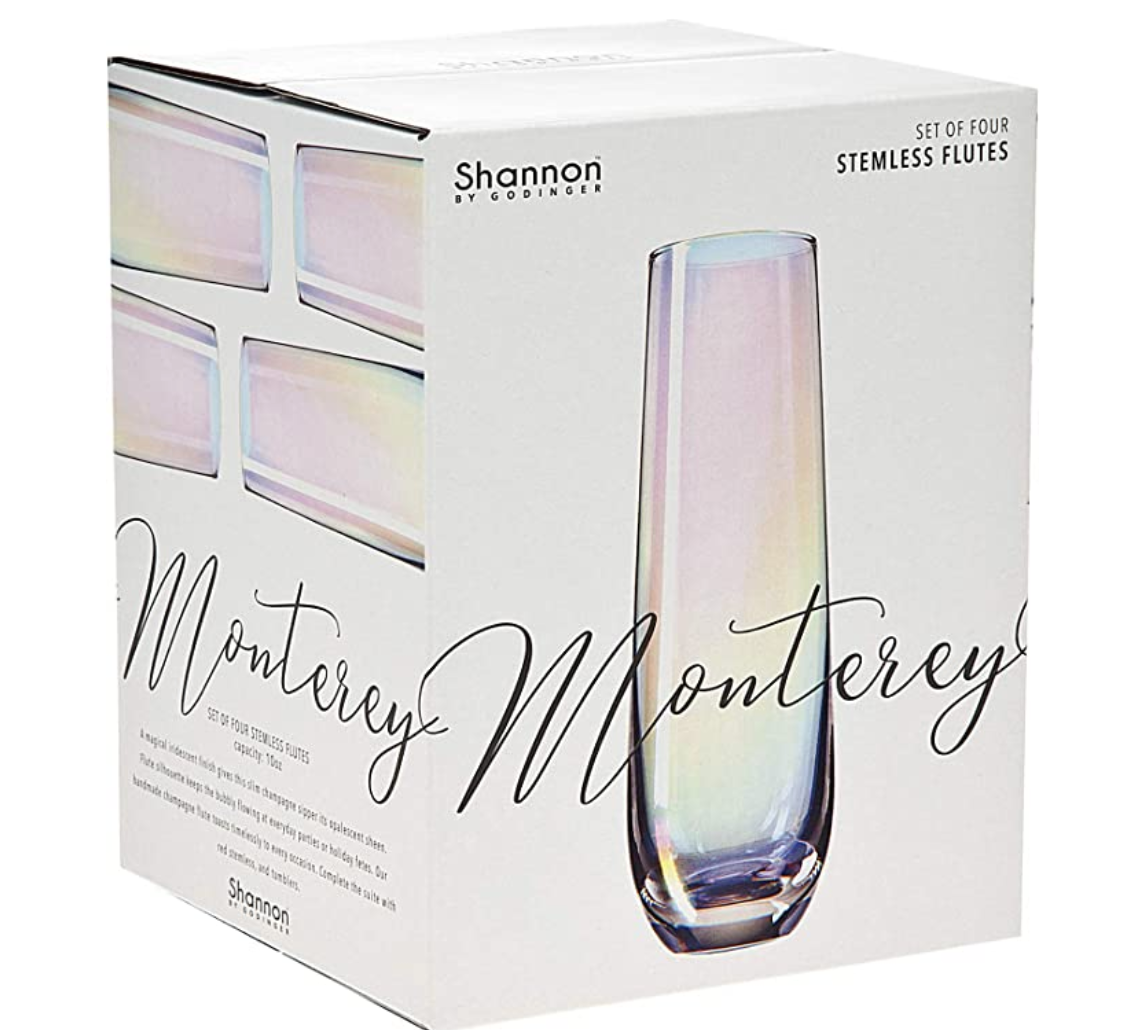 Monterey Stemless Champagne Flute Beverage Glass Cup