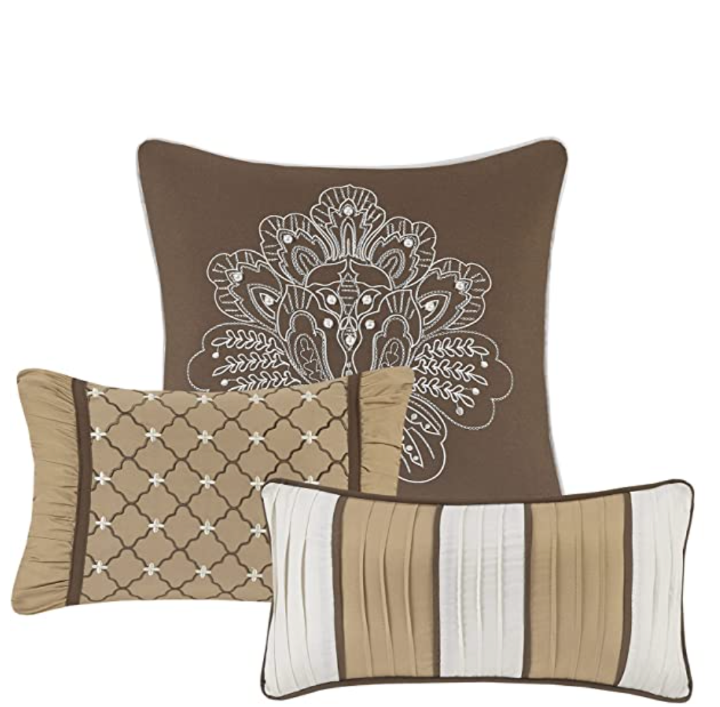 Madison Park Bellagio Cozy Comforter Set - Luxurious Jaquard Traditional Damask Design