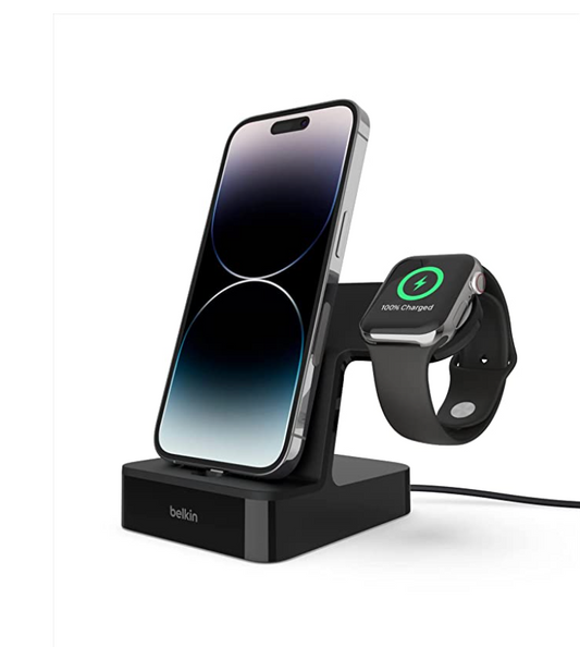 Belkin iPhone Charging Station + Apple Watch Charging Stand, Lightning Connector