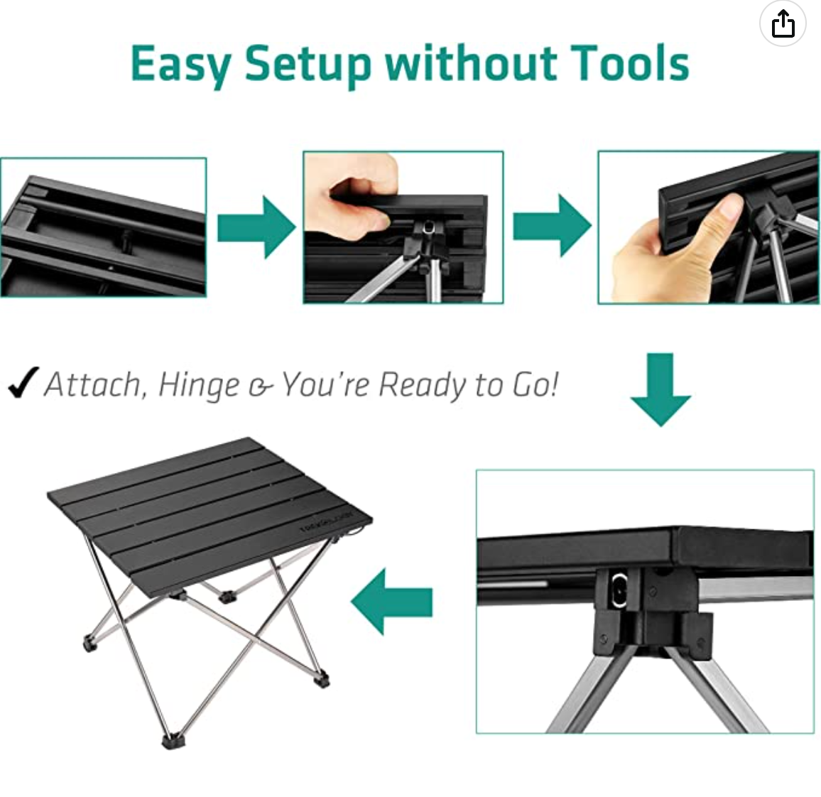 Trekology Camp Table, Small Folding Table Portable Table