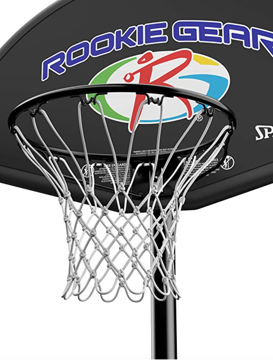 Spalding 32" Rookie Gear Eco-Composite™ Telescoping Portable Basketball Hoop