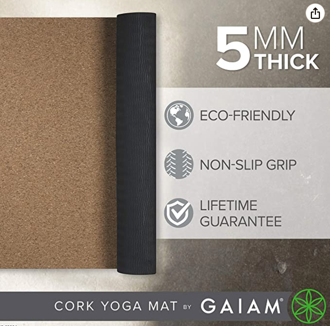 Gaiam Yoga Mat Cork