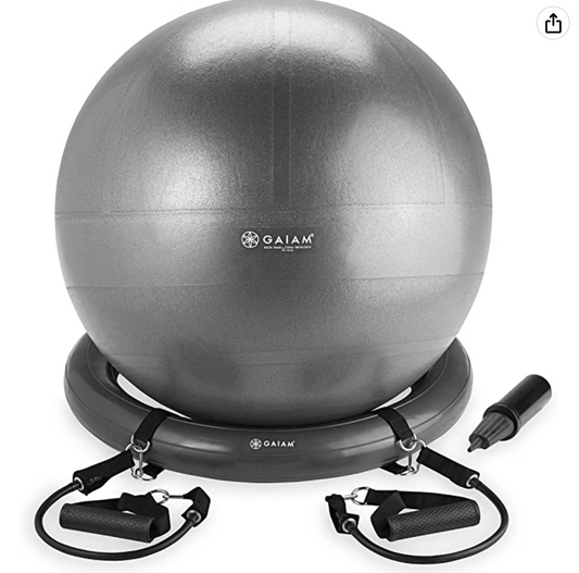 Gaiam Essentials Balance Ball & Base Kit