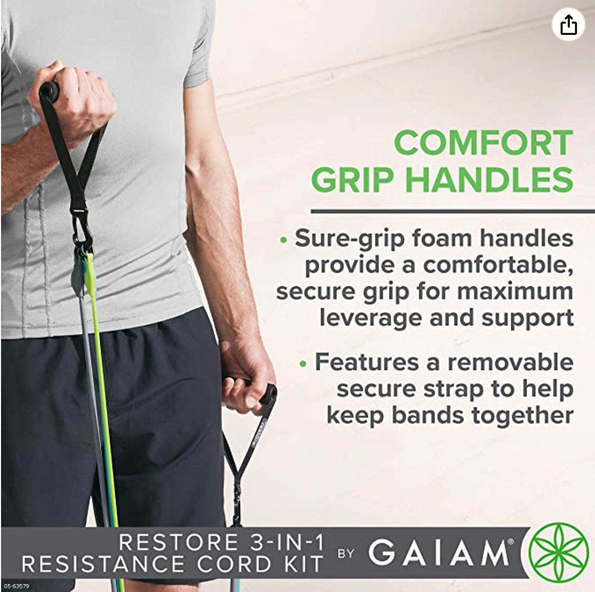 Gaiam Restore 3-in-1 Resistance Band Kit