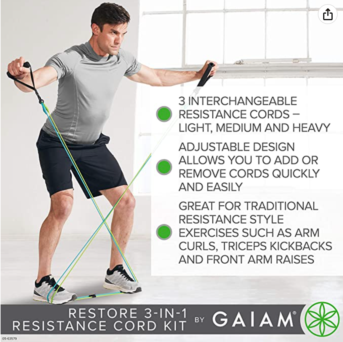 Gaiam Restore 3-in-1 Resistance Band Kit